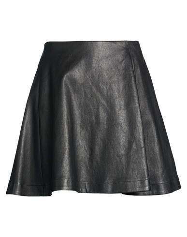 Woman Mini skirt Black Size S Lambskin