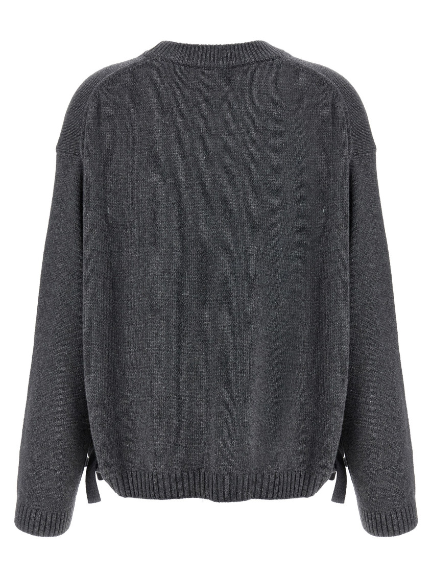 Side Laces Sweater Sweaters And Cardigans Gray