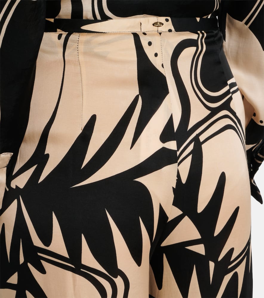 Clea printed wide-leg pants