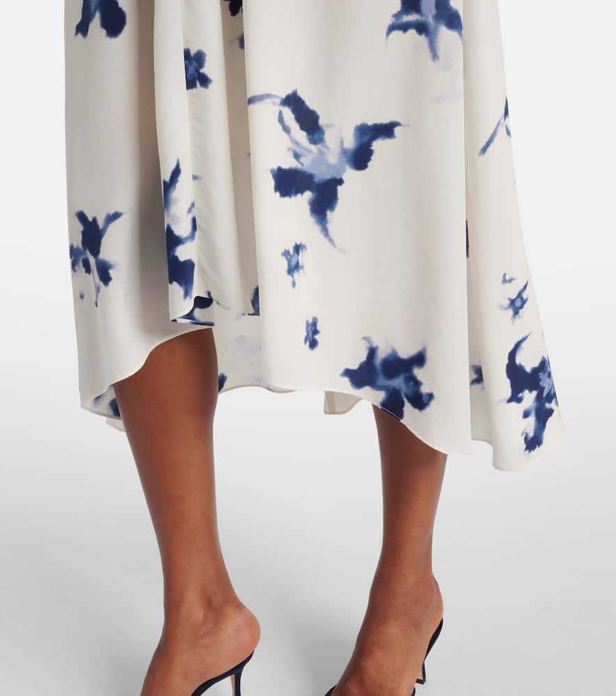 Penny floral silk wrap dress