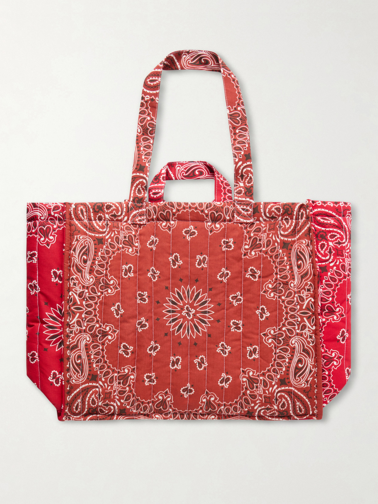 Maxi Cabas Coeur Quilted Printed Tote - Red