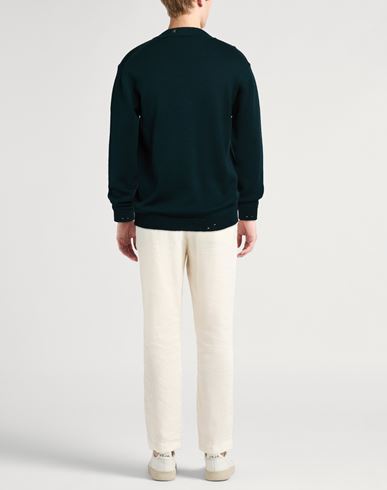 Man Sweater Dark green Size L Virgin Wool