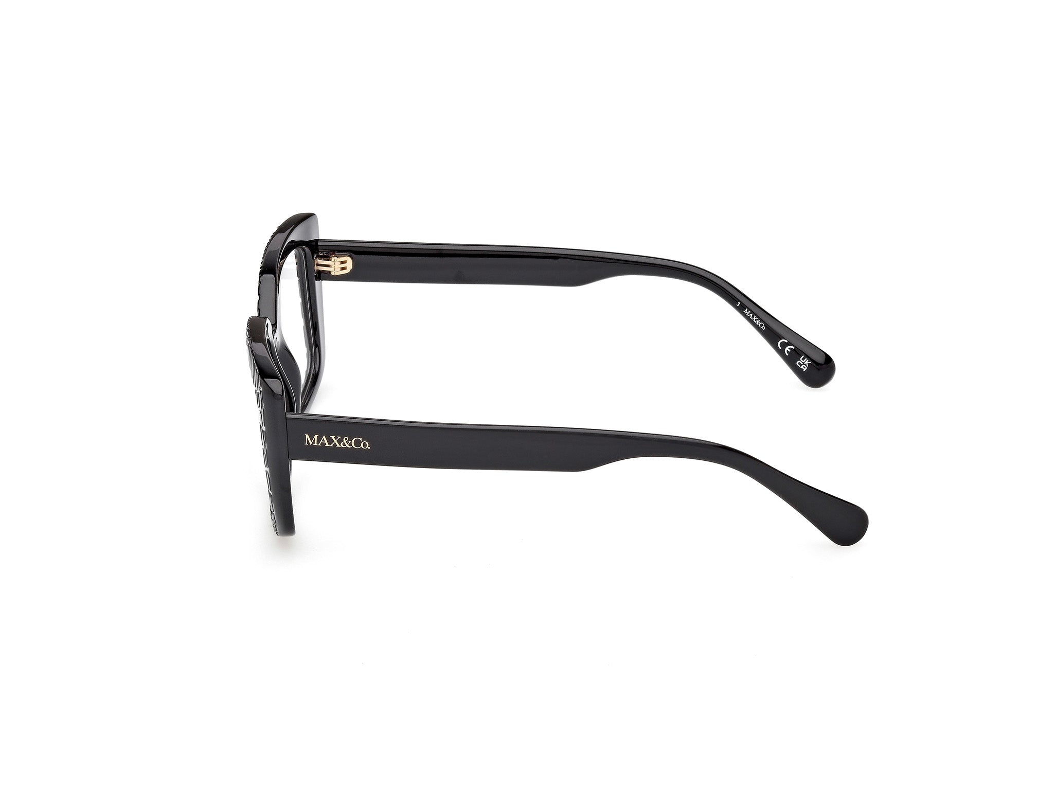 MAX&Co Mujer MAX&Co MO5206 001 Monturas ópticas Inyectado Negro Cuadrada Norma