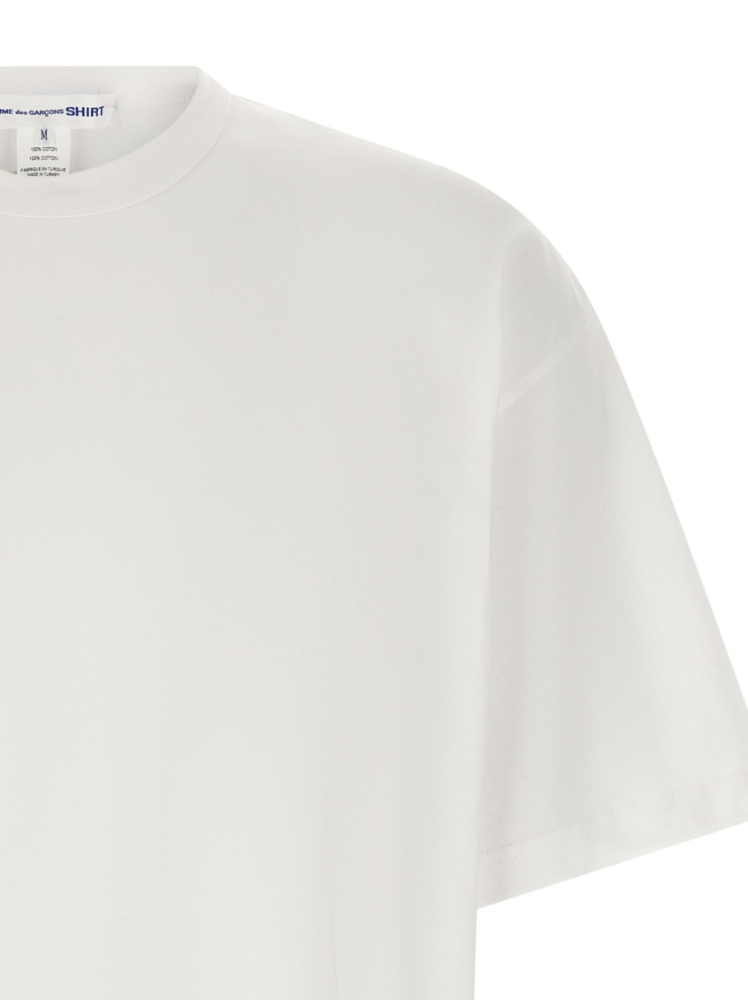 White Logo Print T-shirt