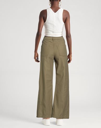 Woman Pants Sage green Size 30 Cotton