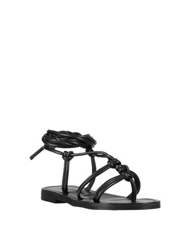 Woman Thong sandal Black Size 6 Textile fibers