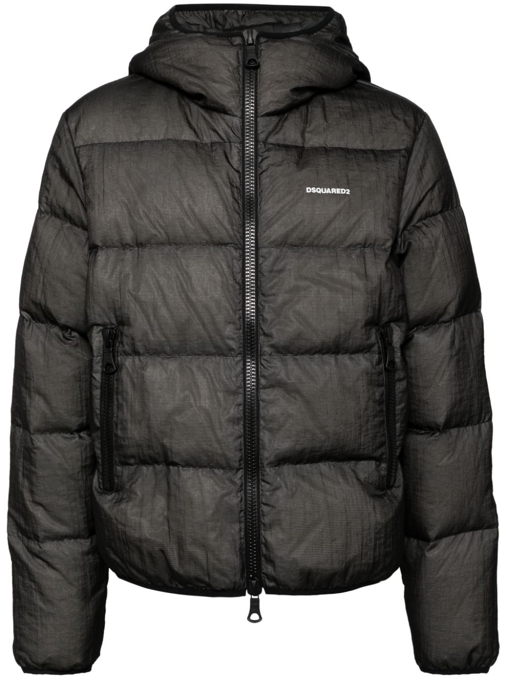 Kaban grid-pattern puffer jacket - Black