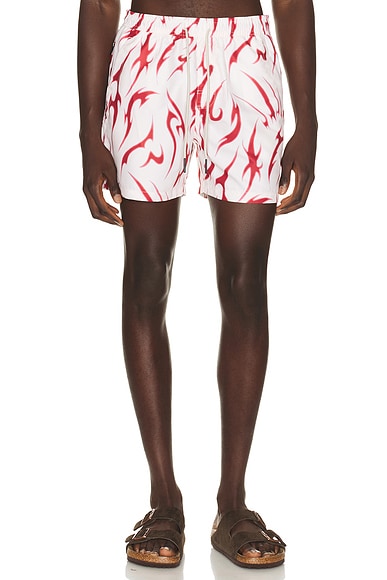 OAS Tribalo Swim Shorts in Red - Red. M also in S, L, XL/1X