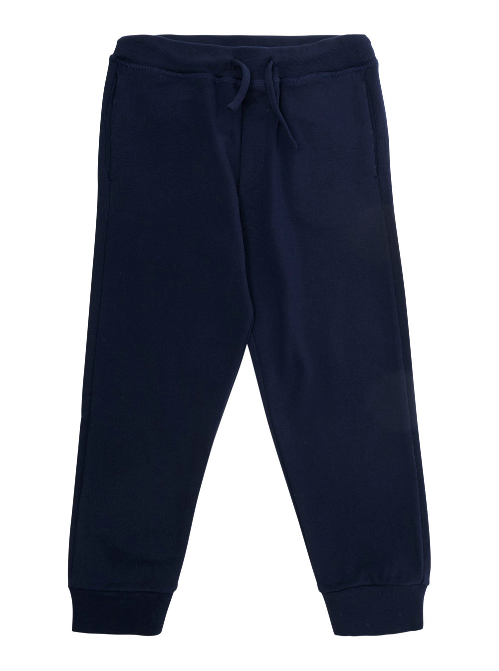 Cotton Knit Joggers — Blue