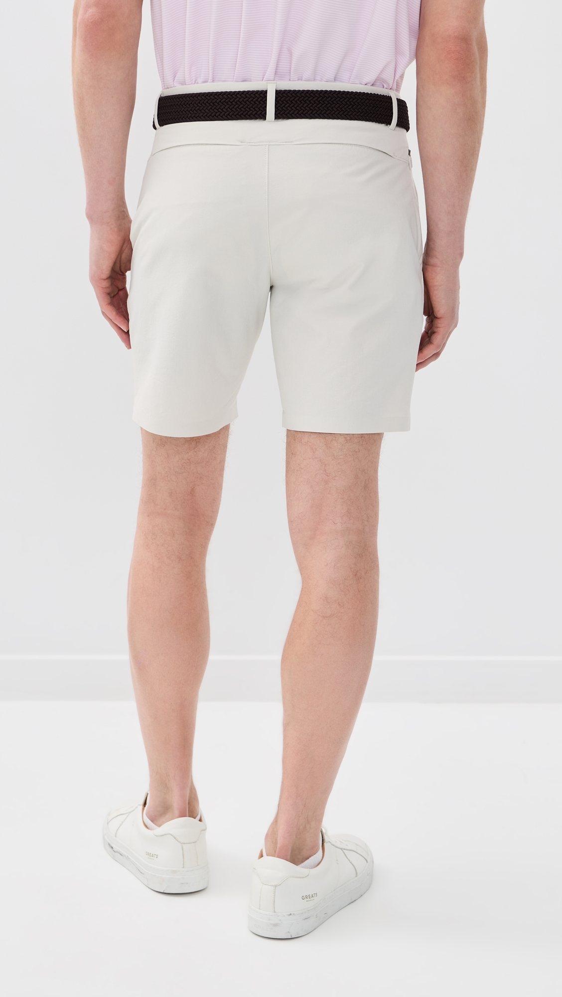 On Course Matte Stretch Nylon Shorts 8 STONE PEBBLE