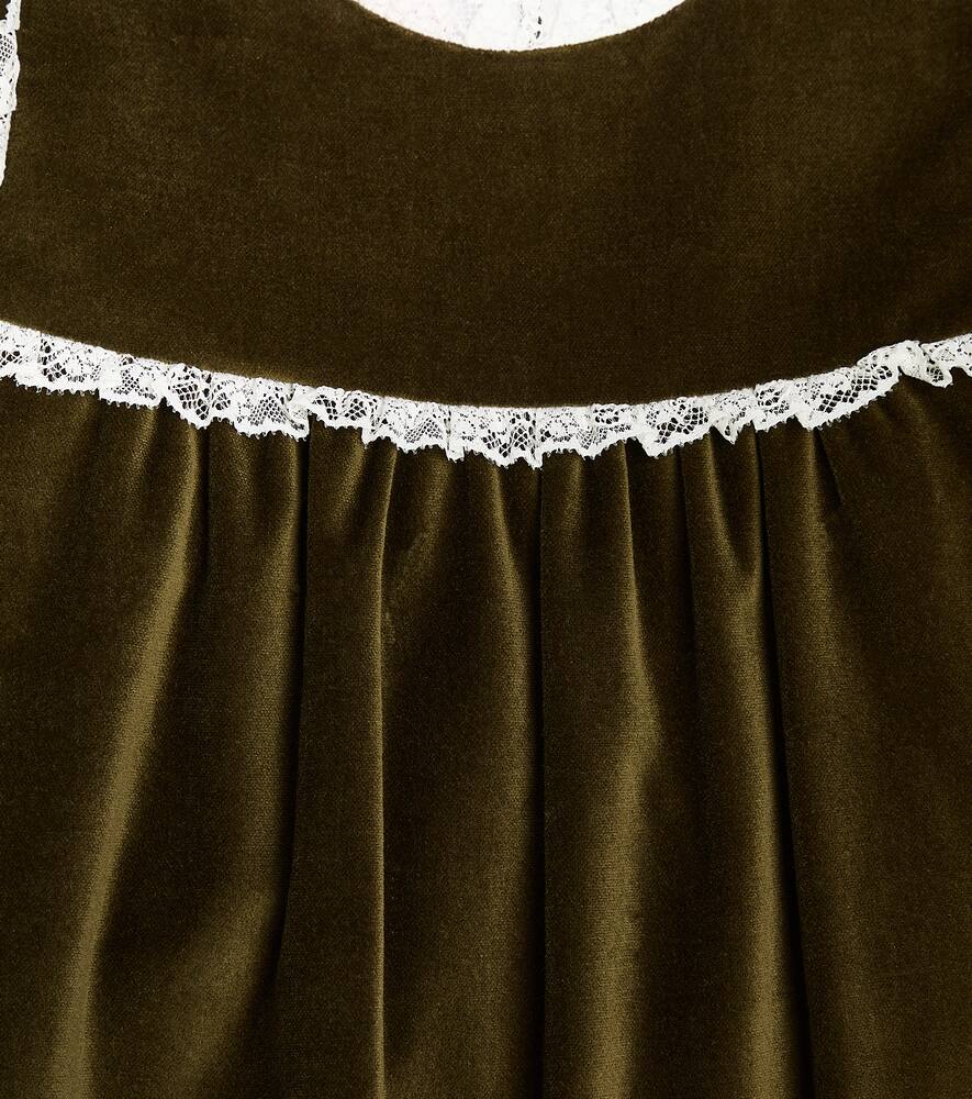 Carolina ruffled velvet dress