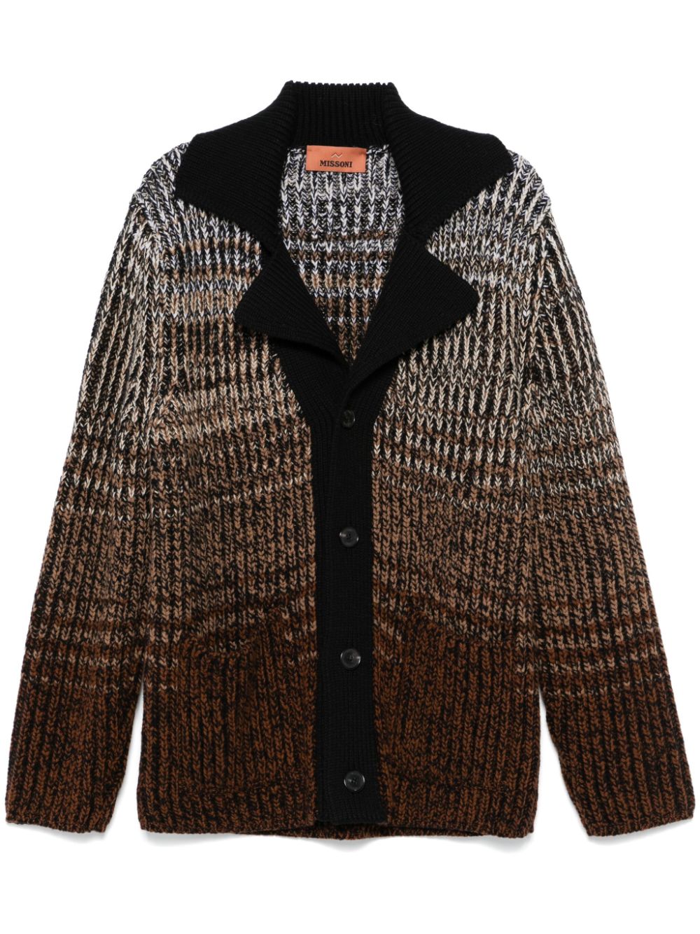 Mélange wool cardigan - Brown