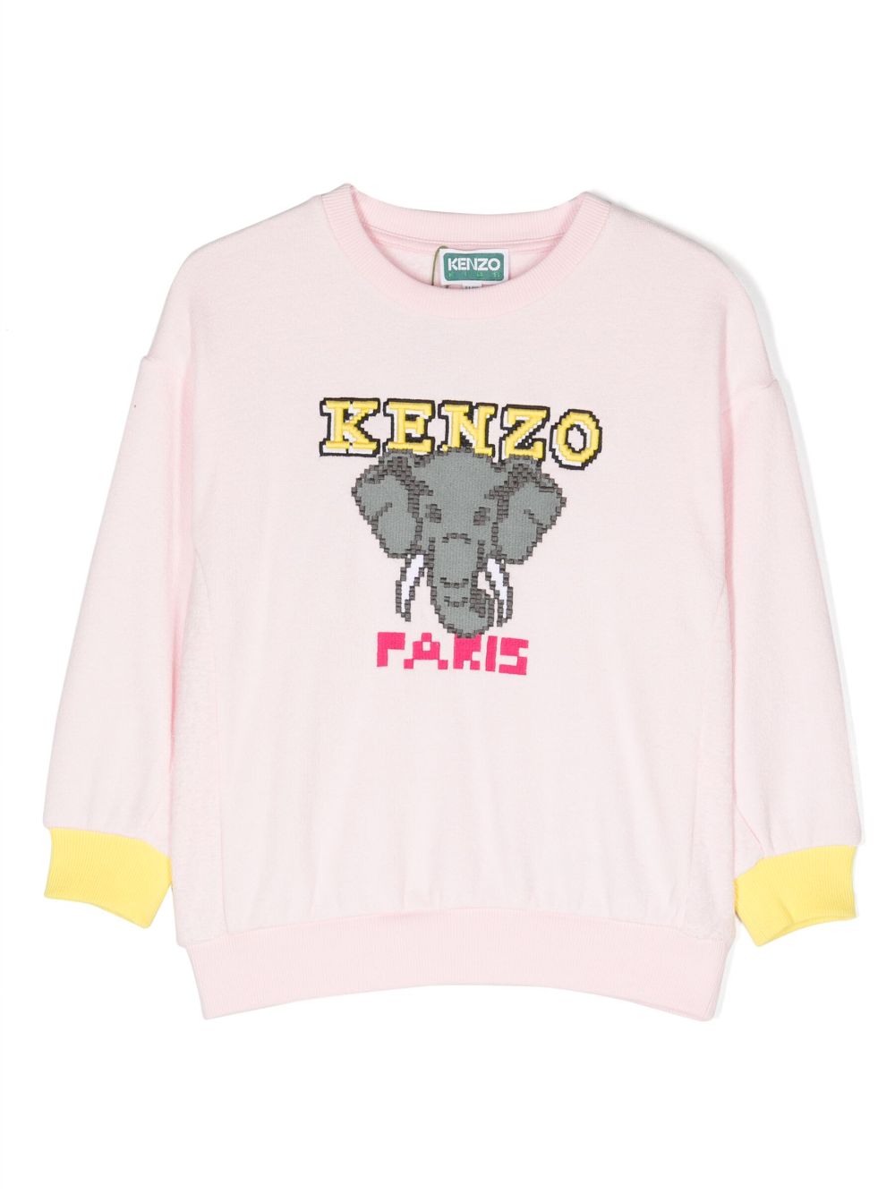 Embroidered-logo sweatshirt - Pink