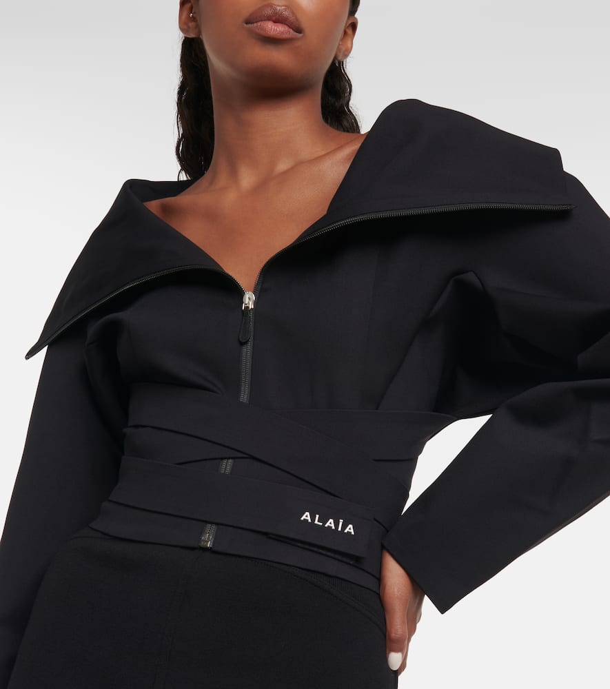 Alaïa Cropped jersey jacket