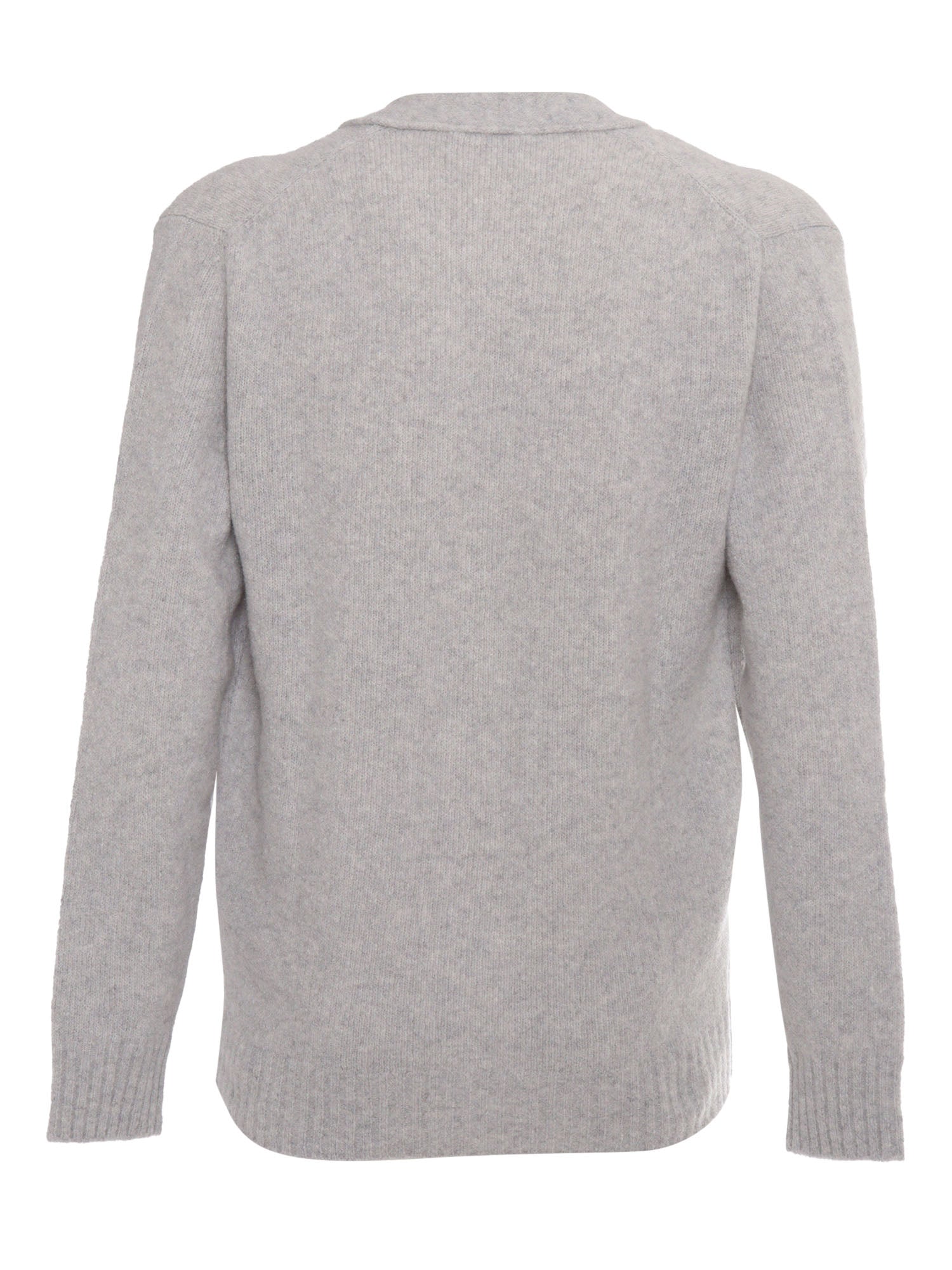 Kangra Cashmere Cardigan Rasato Calato Con Tasche