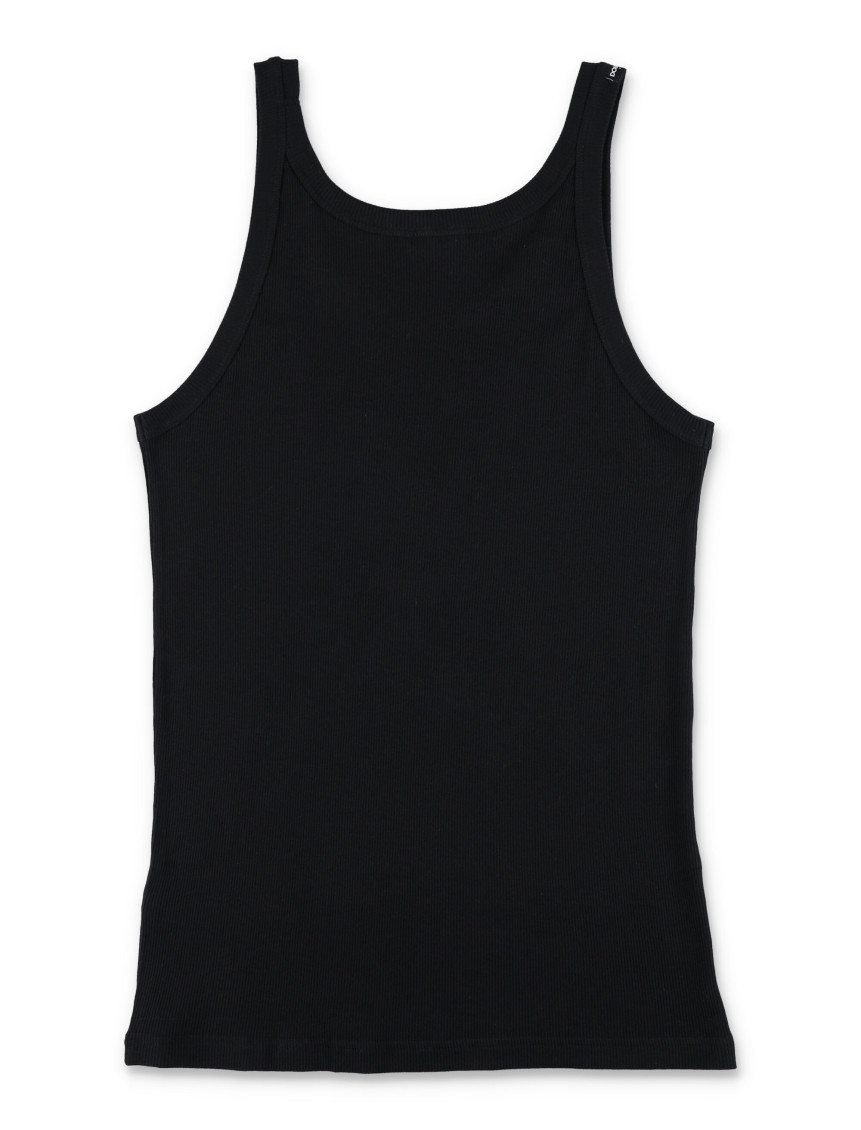 Dolce & Gabbana Black Cotton Marcello Tank Top