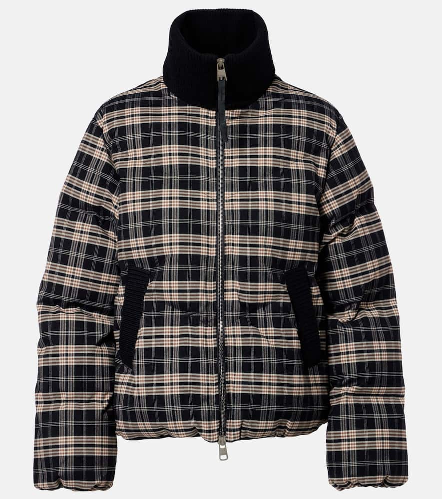 Bryony checked flannel puffer jacket