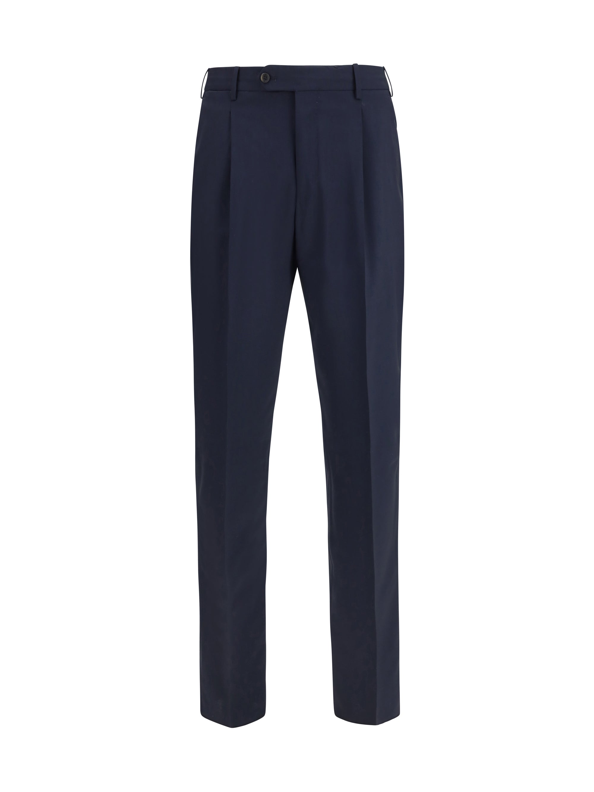 Merino Wool Trousers — Navy
