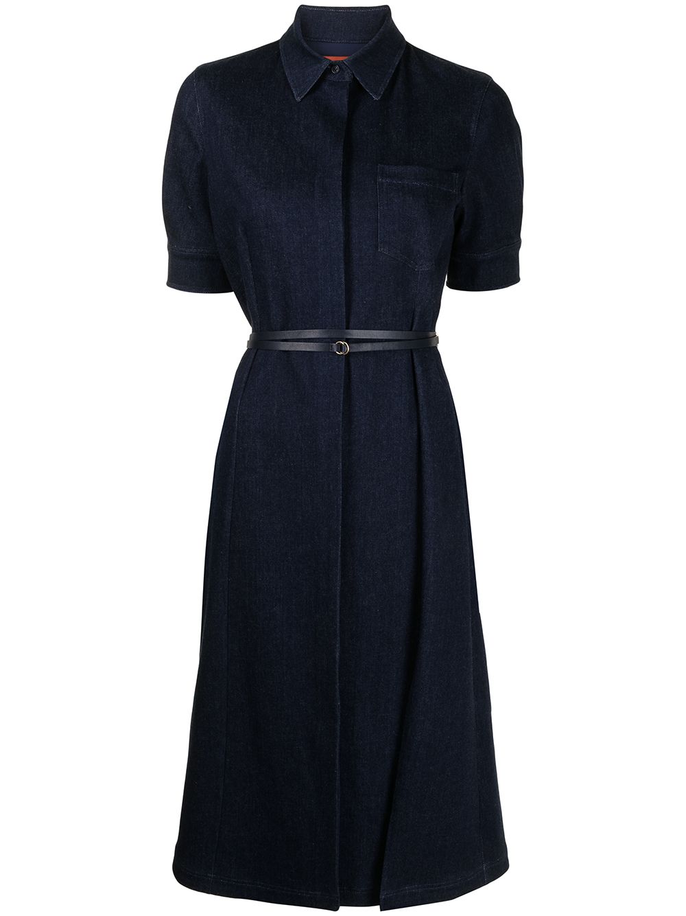 Kieran belted denim shirtdress - Blue