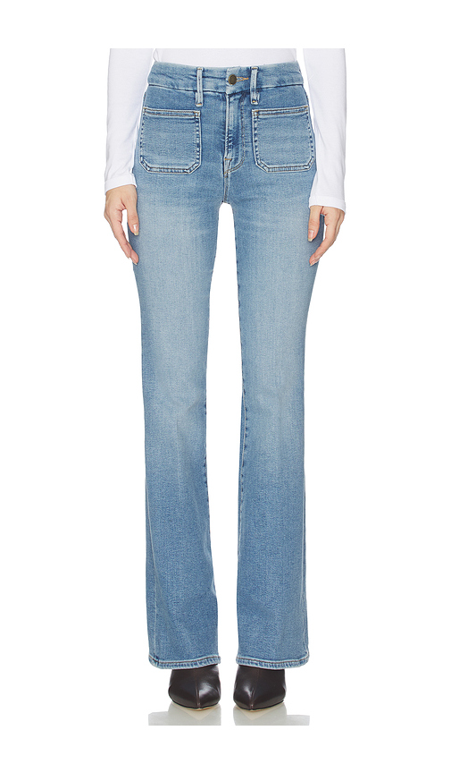 Good American Good Legs Flare Jeans in Blue. 10. Also , 16, 18, 20