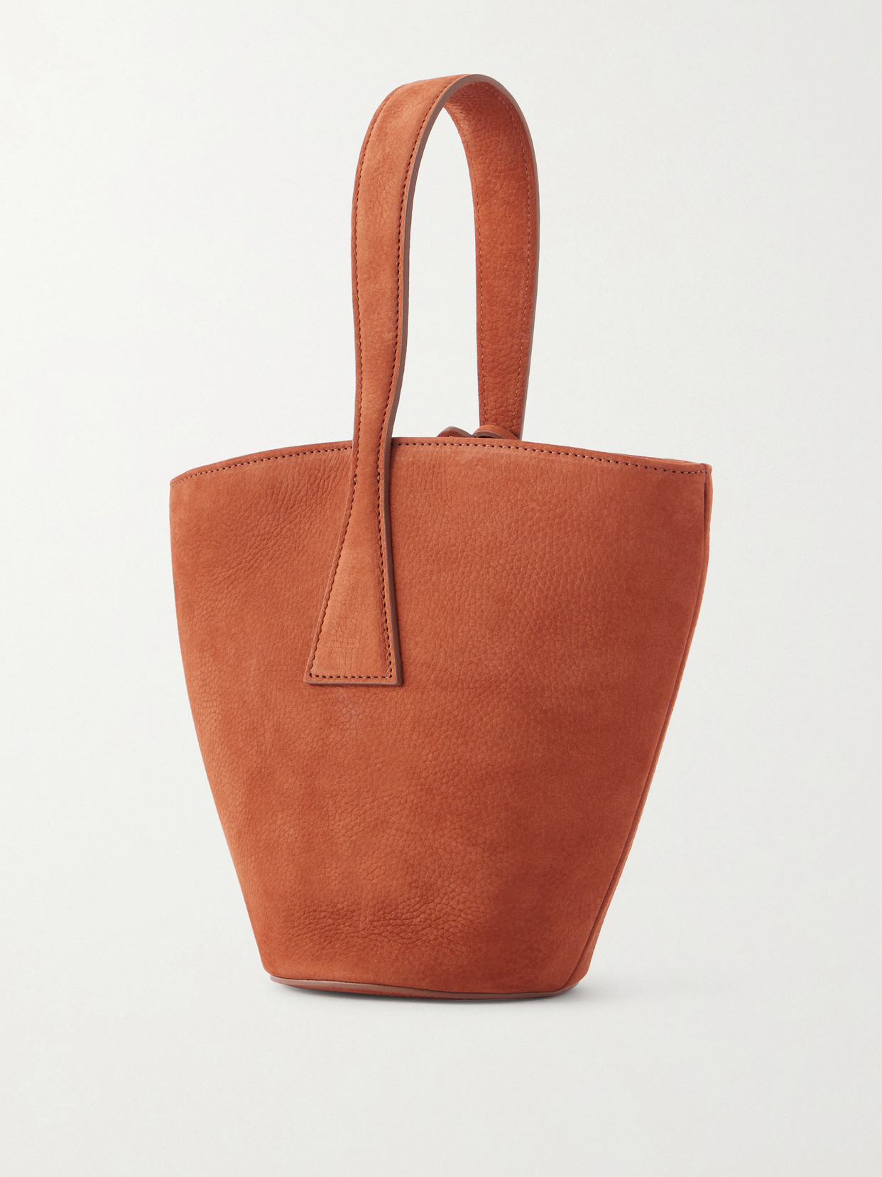 Single Handle Leather Tote - Red