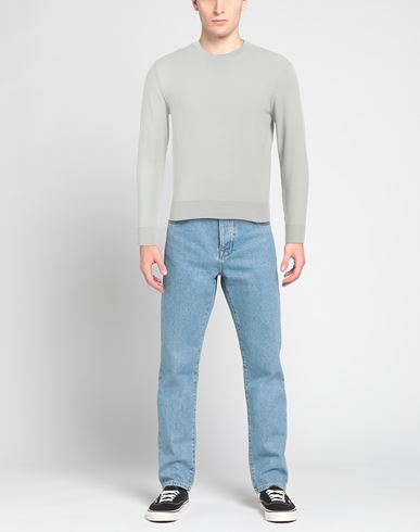 Man Sweater Light grey Size 40 Cotton, Polyamide