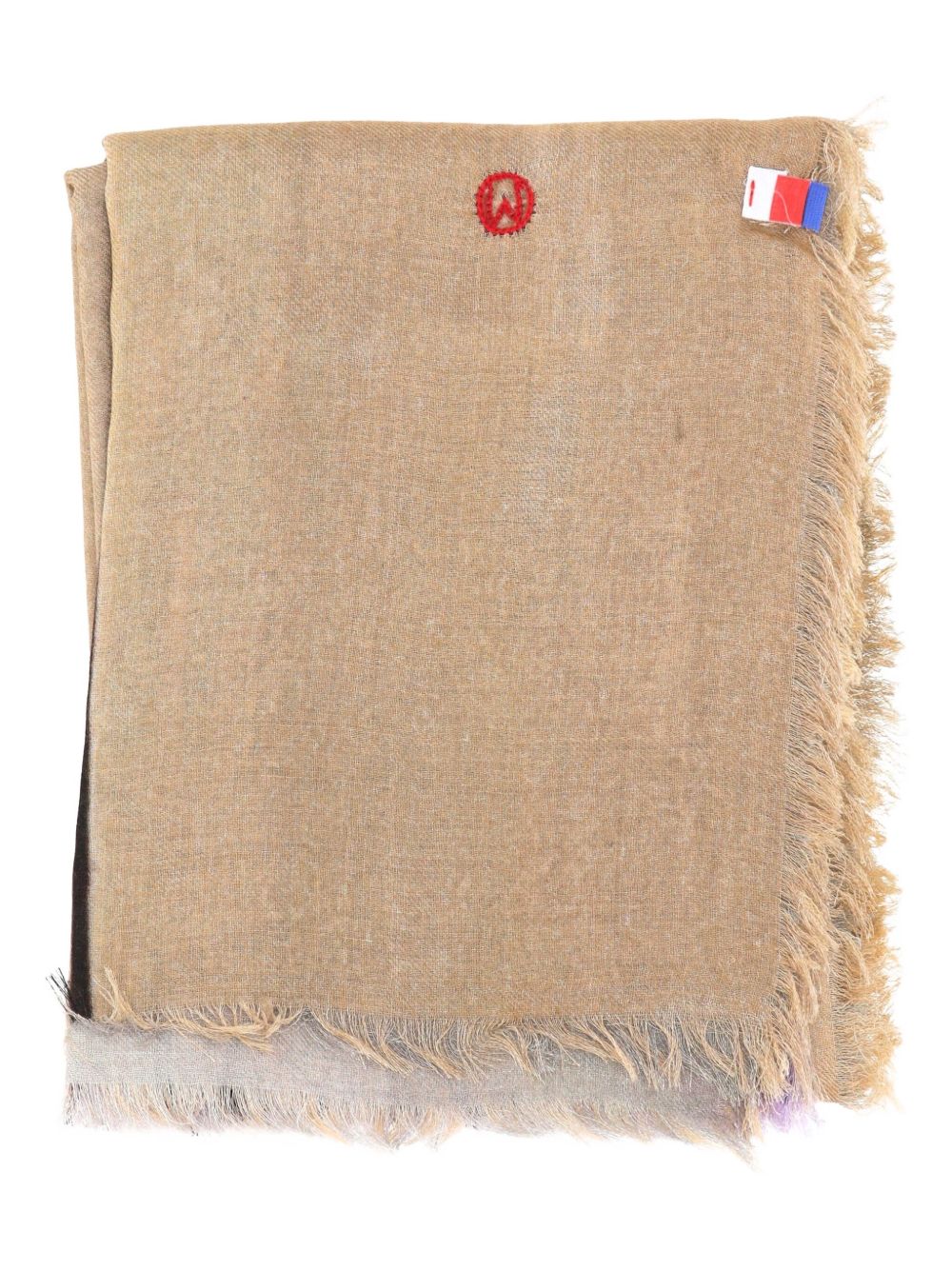 TALKING WALLS silk-blend scarf - Brown