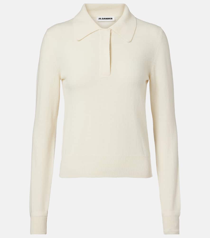 Virgin wool polo sweater