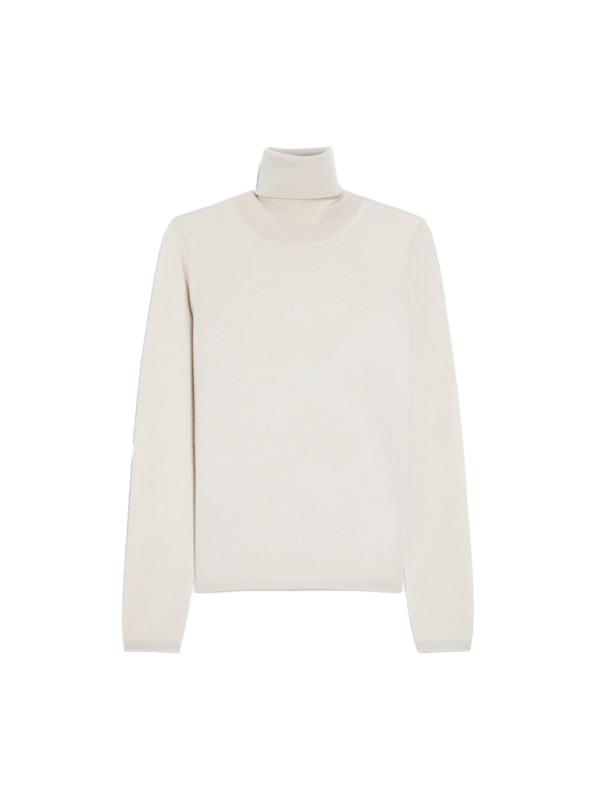 Beige High-neck Sweater