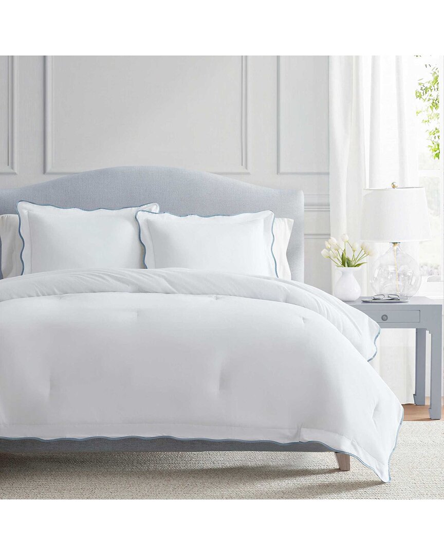 Simple Scallop 100% Cotton Percale Comforter Set