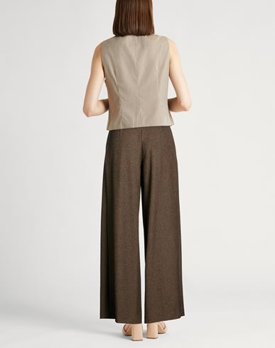 Woman Pants Chocolate brown Size 4 Polyester, Viscose, Elastane