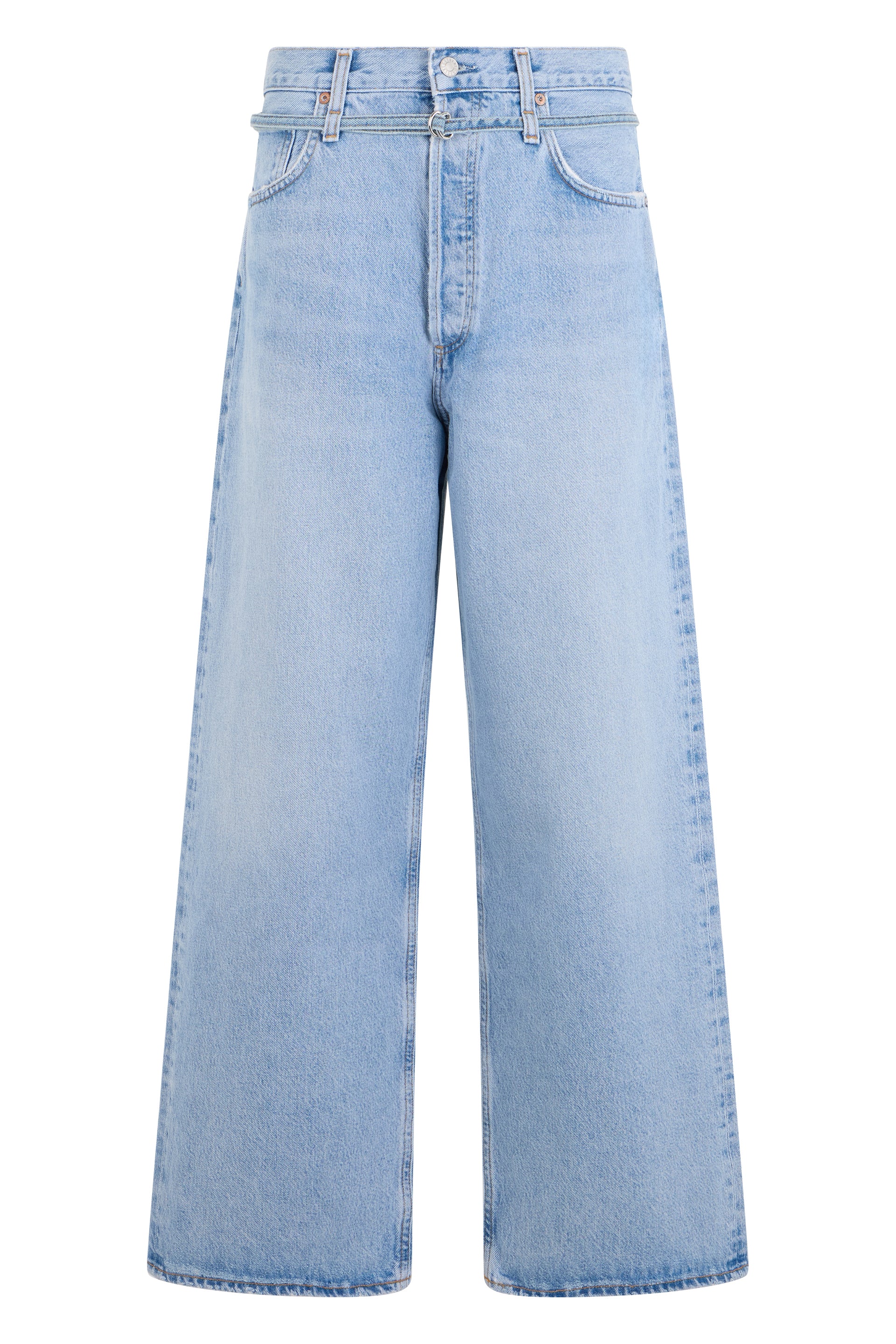 Loose Fit Cropped Denim Pants