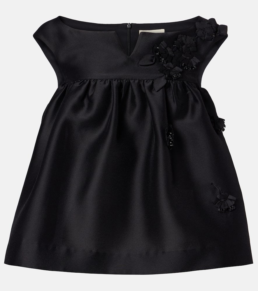 Floral-appliqué top