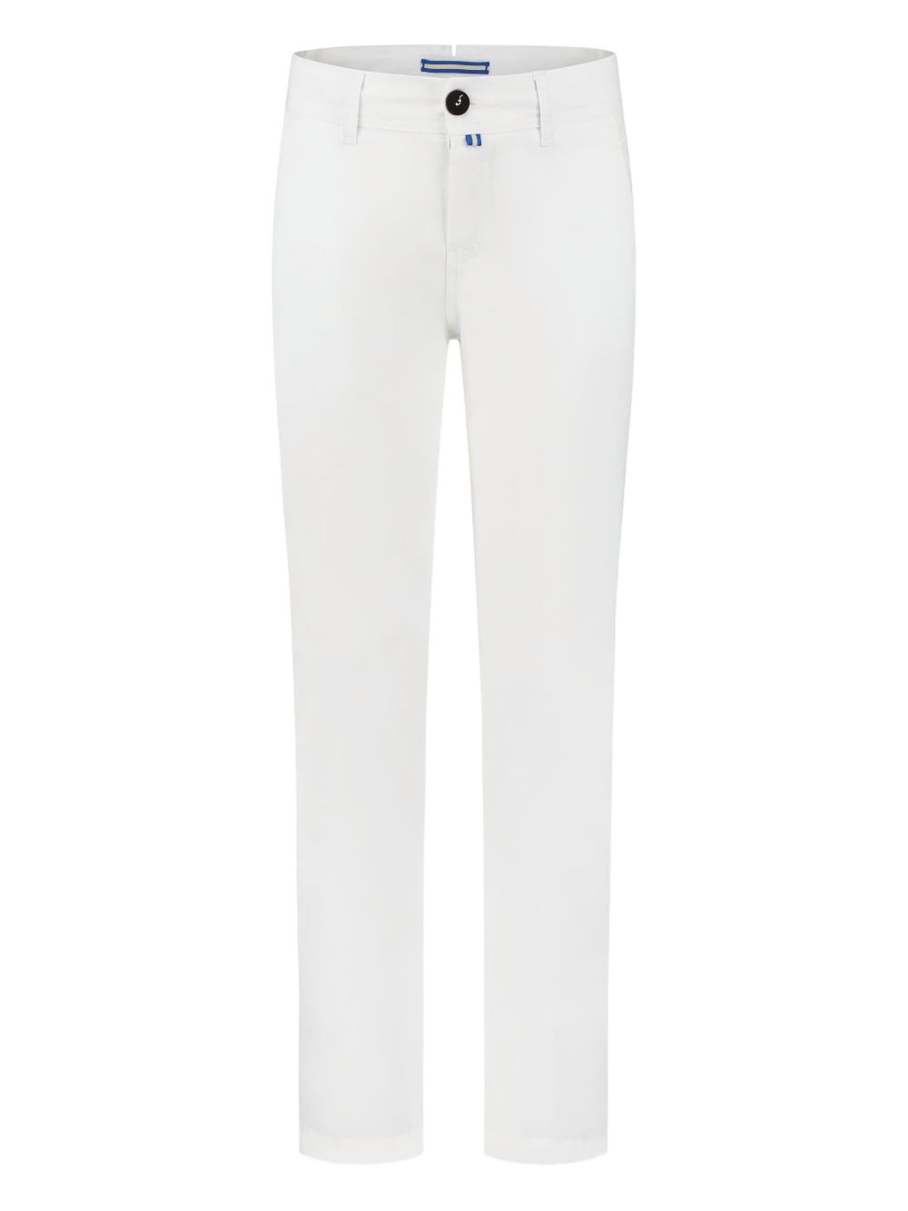 Tag-embellished trousers - White