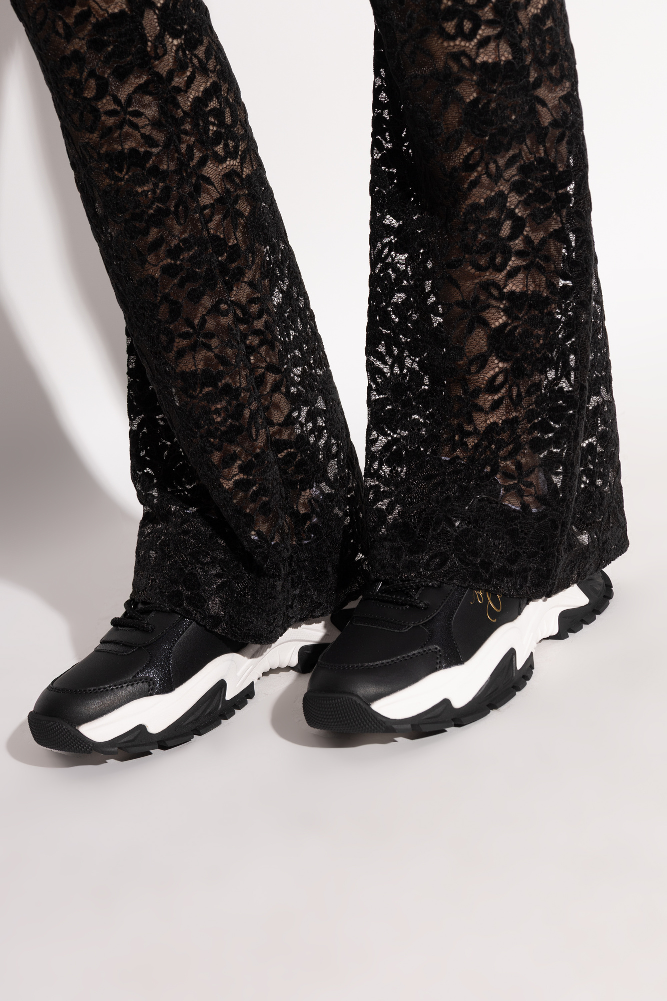 Sports Shoes With Printed Logo, Women's, Black