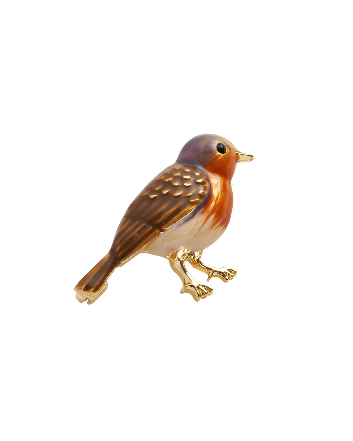 Fable England Enamel Robin Brooch | Women's Jewellery