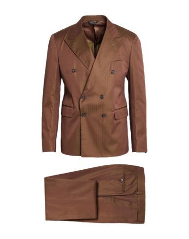 Man Suit Brown Size 38 Cotton