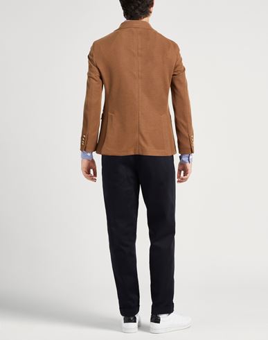 Man Blazer Camel Size 34 Polyester, Viscose, Elastane