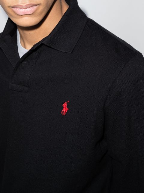 Logo-embroidered polo shirt