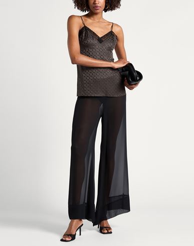 Woman Pants Black Size M Silk