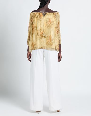 Woman Top Khaki Size ONESIZE Viscose, Metallic fiber
