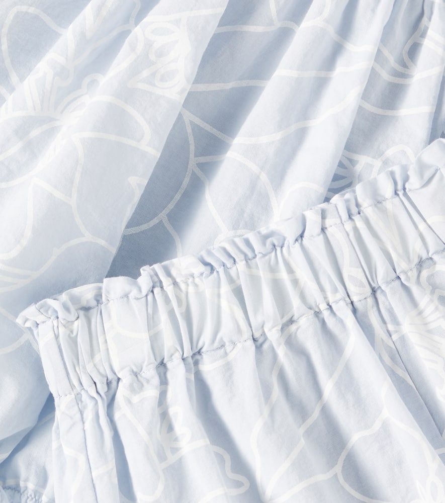 Il Gufo Printed cotton top and shorts set