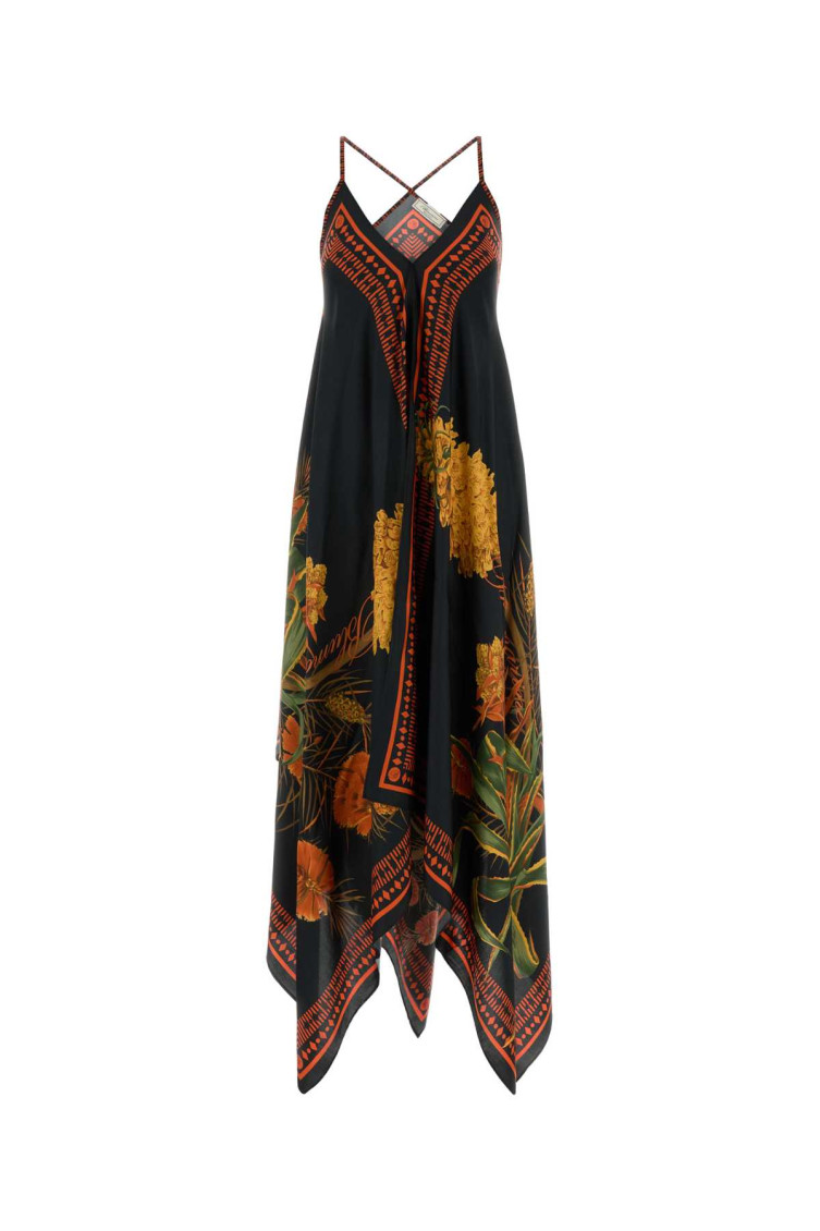 Blumarine - twill dress v neck strappy back