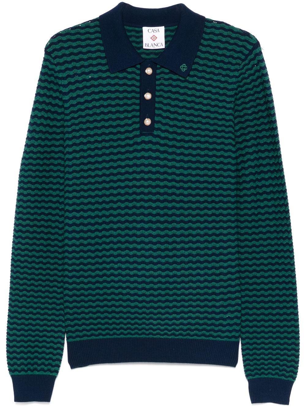Mini Wave polo shirt - Blue