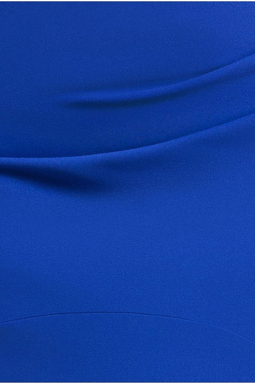 Goddiva Satin Band Bandeau Maxi Dress - Royal Blue