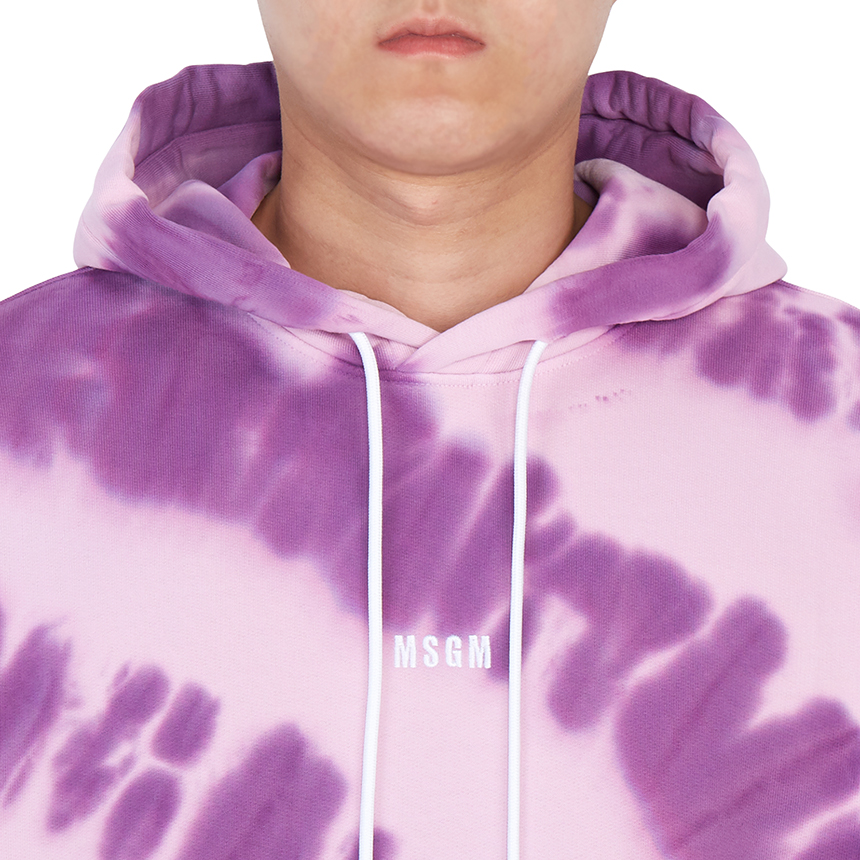 Logo-print tie-dye hoodie