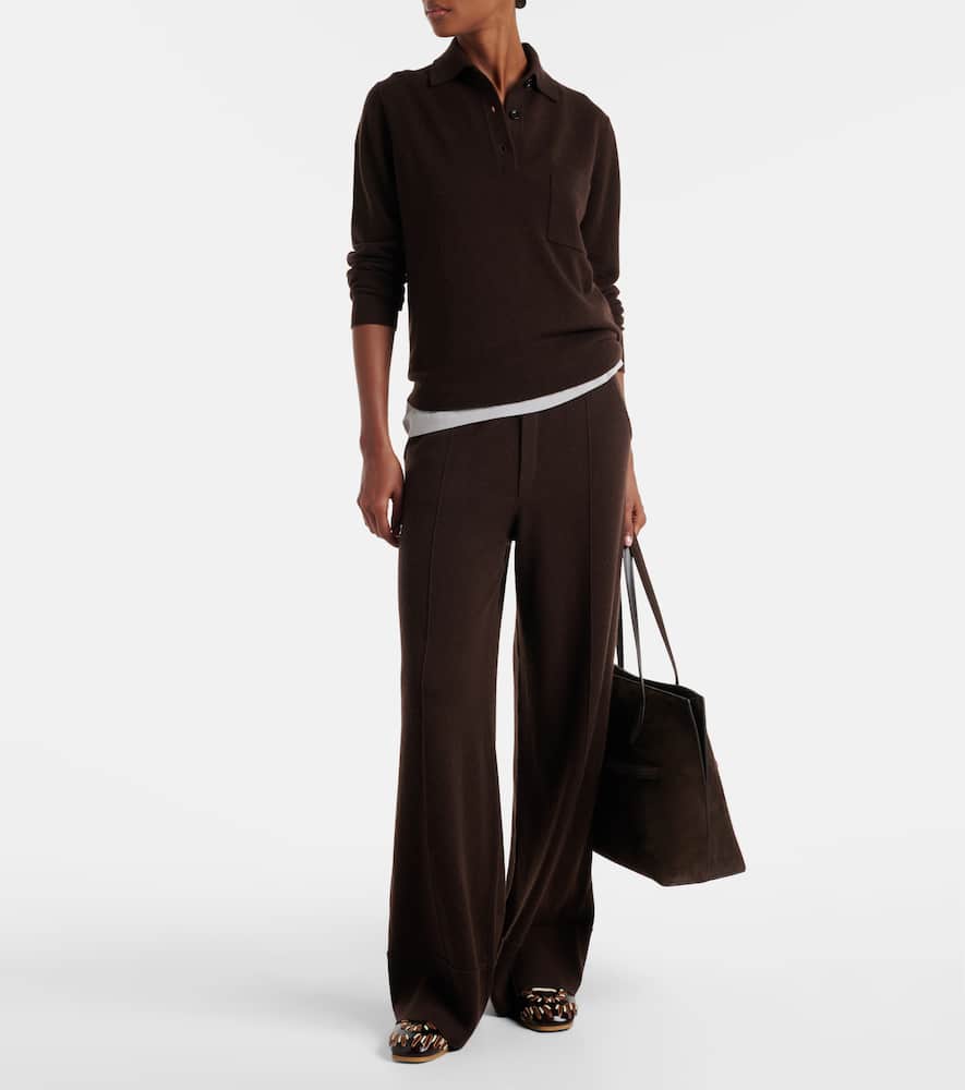 Wool and cashmere polo sweater