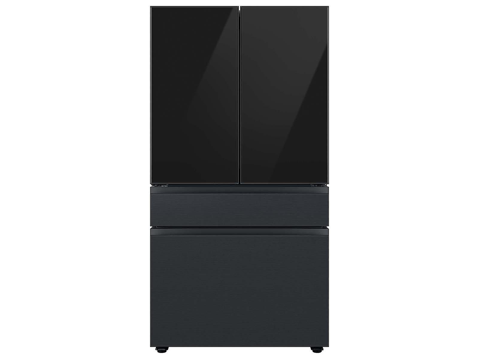 Bespoke 4-Door French Door Refrigerator Panel in Charcoal Glass - Top Panel(RA-F18DU433/AA)