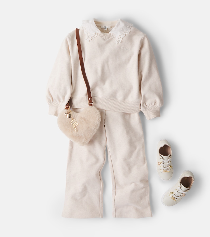 Chloé Kids Cotton jersey sweatpants