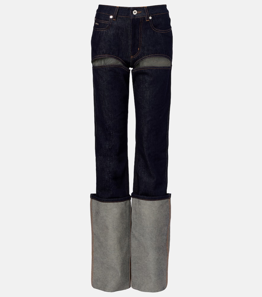 Cutout straight jeans